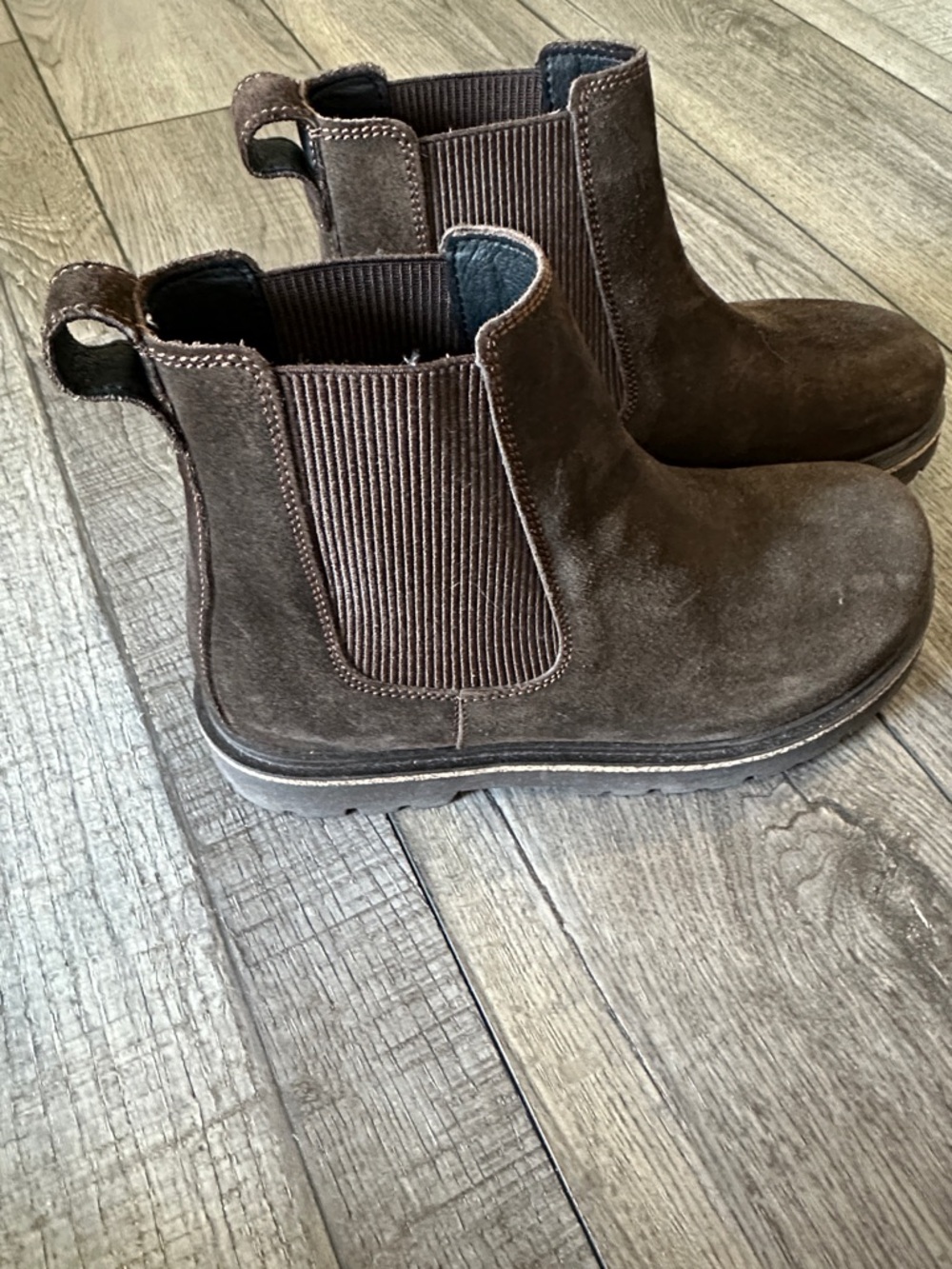 Birkenstock Highwood Brown Suede Chelsea Ankle Boots